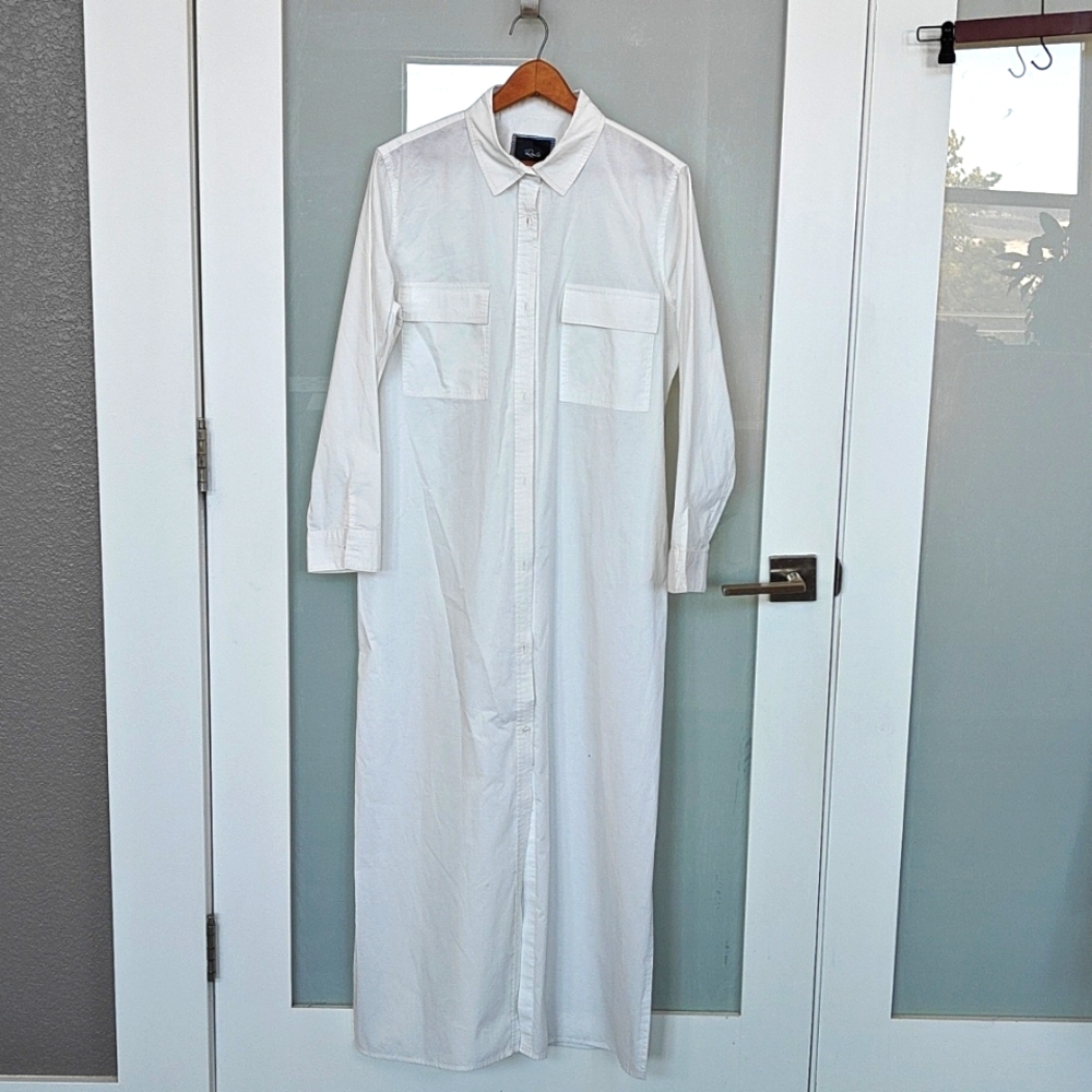 Rails White Classic Shirt Dress size L